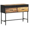 vidaXL Console Table 110x35x75 cm Rough Mango Wood