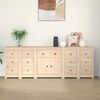 vidaXL Sideboard 230x35x80 cm Solid Wood Pine