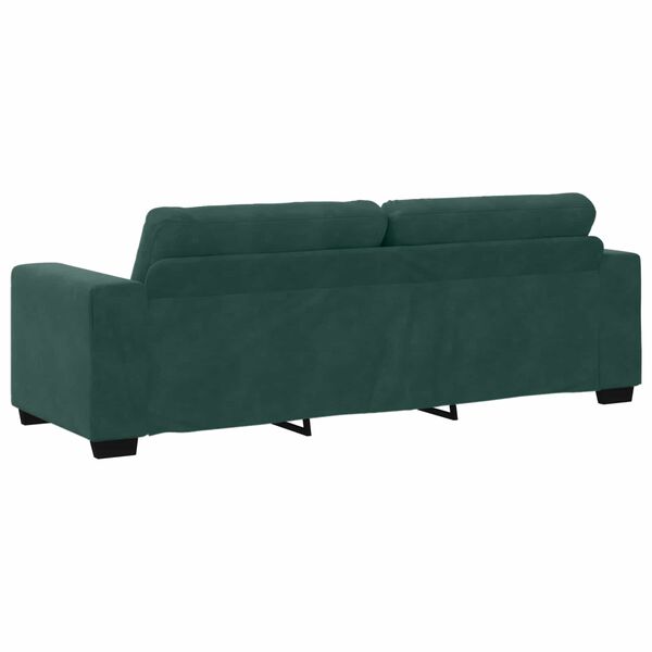 vidaXL Sofa Dark Green 221 x 78 x 80 cm Fabric