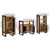 vidaXL Bathroom Furniture Set 3 pcs Brown and Black Solid Mango Wood