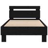 vidaXL Bed Frame with LED Black Oak 100 x 200 cm Engineered Wood