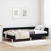 vidaXL Corner Bed Frame with Headboard Black 90 x 200 cm Fabric