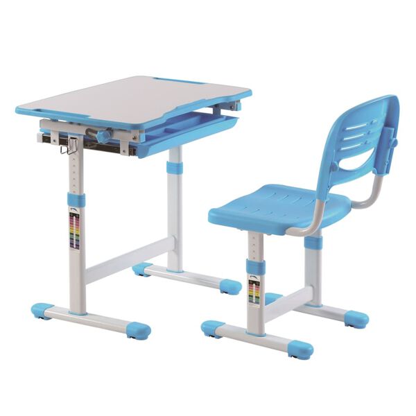 Vipack Adjustable Kids Desk Comfortline 201 with Chair Blue and White