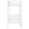 vidaXL Loft Bed Frame with Desk and Chairs White 90x190cm Solid Wood Pine