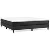 vidaXL Box Spring Bed Frame Black Super King Faux Leather