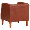 vidaXL Armchair Brown Real Leather
