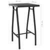 vidaXL 3 Piece Garden Bar Set Black