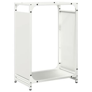 vidaXL Firewood Rack White 44x28x65 cm Cold-rolled steel