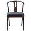 vidaXL Dining Chair 2 pcs Light Brown and Black Solid Rubber Wood