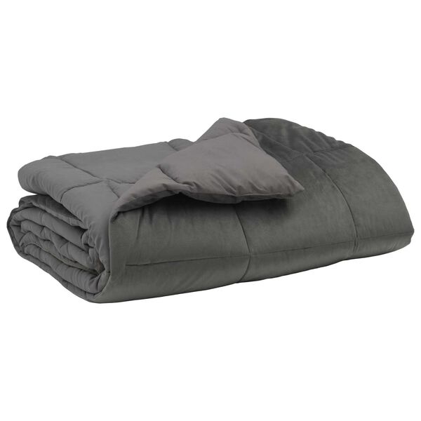 vidaXL Summer Duvet Quilted Light Grey 220 x 240 cm Microfiber