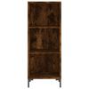 vidaXL Highboard Smoked Oak 34.5x32.5x180 cm Engineered Wood