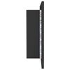 vidaXL LED Bathroom Mirror Cabinet Grey 90x12x45 cm Acrylic