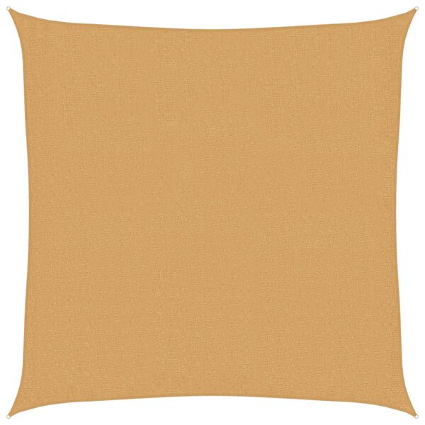 vidaXL Sunshade Sail 160 g/m² Square Sand 3x3 m HDPE