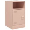 vidaXL Bedside Cabinets 2pcs Pink 34.5x39x62 cm Steel