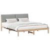 vidaXL Bed frame Brown and light grey 180 x 200 cm Solid pine wood