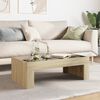 vidaXL Coffee Table with Infinity LED Sonoma Oak 90x50x30 cm