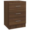 vidaXL Bedside Cabinets 2 pcs Brown Oak 38x35x56 cm Engineered Wood