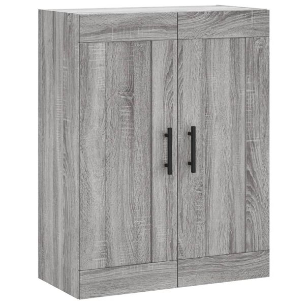 vidaXL Wall Mounted Cabinet Grey Sonoma 69.5x34x90 cm Engineered Wood