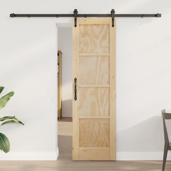 vidaXL Sliding Door ORKDAL Brown 61 x 198.5 cm Solid Pine Wood