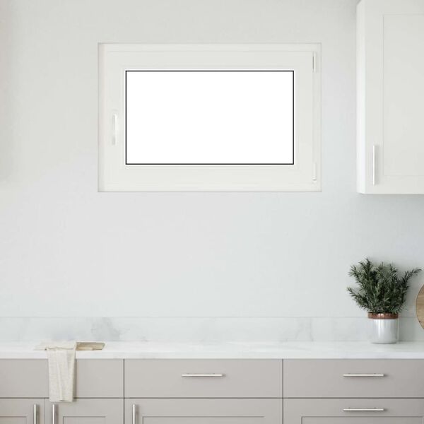 vidaXL Basement Window RISOR 90x60 cm Tilt&Turn DIN Right White