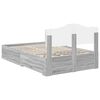 vidaXL Bed Frame with Drawer Grey Sonoma 120 x 190 cm Engineered Wood