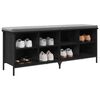 vidaXL Shoe Cabinet with Shelf with Storage Black Oak 131 x 35 x 50 cm