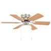 vidaXL Ornate Ceiling Fan with Light 82 cm Light Brown