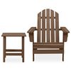 vidaXL Garden Adirondack Chair with Table Solid Fir Wood Brown