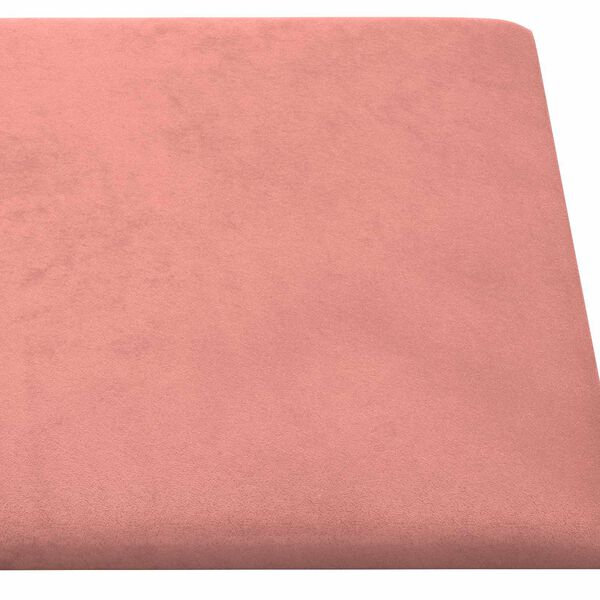vidaXL Wall Headboard 12 pcs Pink 30 x 30 cm Velvet