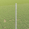 vidaXL Fence with Post Silver 1 x 25 m Steel
