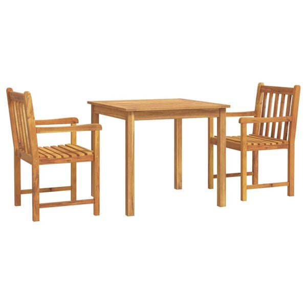 vidaXL 3 Piece Garden Dining Set Solid Wood Acacia