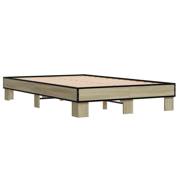 vidaXL Bed Frame without Mattress Sonoma Oak 140x200 cm
