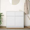 vidaXL Sideboard with Drawer White 80x34x76 cm Engineered Wood