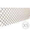 vidaXL Willow Trellis Fence 5 pcs 180x90 cm