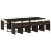 vidaXL Garden Dining Set | Brown, Cream White, Black