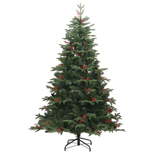 vidaXL Artificial Christmas Tree with 300 LEDs with Stand Green 210 cm