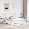 vidaXL Bed Frame with Headboard White 150 x 200 cm Engineered Wood