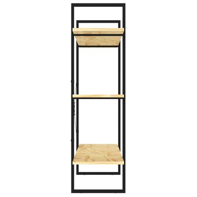 vidaXL 3-Tier Book Cabinet 100x30x105 cm Solid Pine Wood