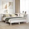 vidaXL Bookcase Bed without Mattress White 140x190 cm Solid Wood Pine