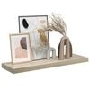 vidaXL Floating Wall Shelf Oak 80x23.5x3.8 cm MDF