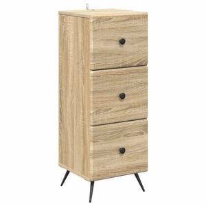 vidaXL Drawer Cabinet Sonoma Oak 33 x 34.5 x 90 cm Engineered Wood