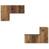 vidaXL TV Cabinet Set Wall-mounted 4 pcs Old Wood Engineered Wood