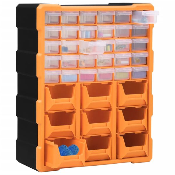 vidaXL Multi-drawer Organiser with 39 Drawers 38x16x47 cm