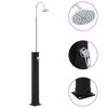 vidaXL Solar Shower | Black | Stainless steel, PVC | 214 cm tall