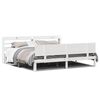 vidaXL Bed Frame with Headboard without Mattress White 200x200 cm