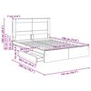 vidaXL Storage Bed with Drawer Sonoma Oak 140 x 190 cm Engineered Wood