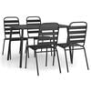 vidaXL 5 Piece Garden Dining Set Anthracite Steel