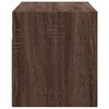 vidaXL TV Wall Cabinet with LED Lights Brown Oak 80x31x35 cm