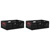 vidaXL Folding Boxes 2 pcs 60x40x22 cm Black 46 L