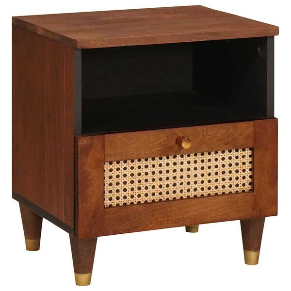 vidaXL Bedside Cabinet Brown 40 x 33 x 46 cm Solid Acacia wood